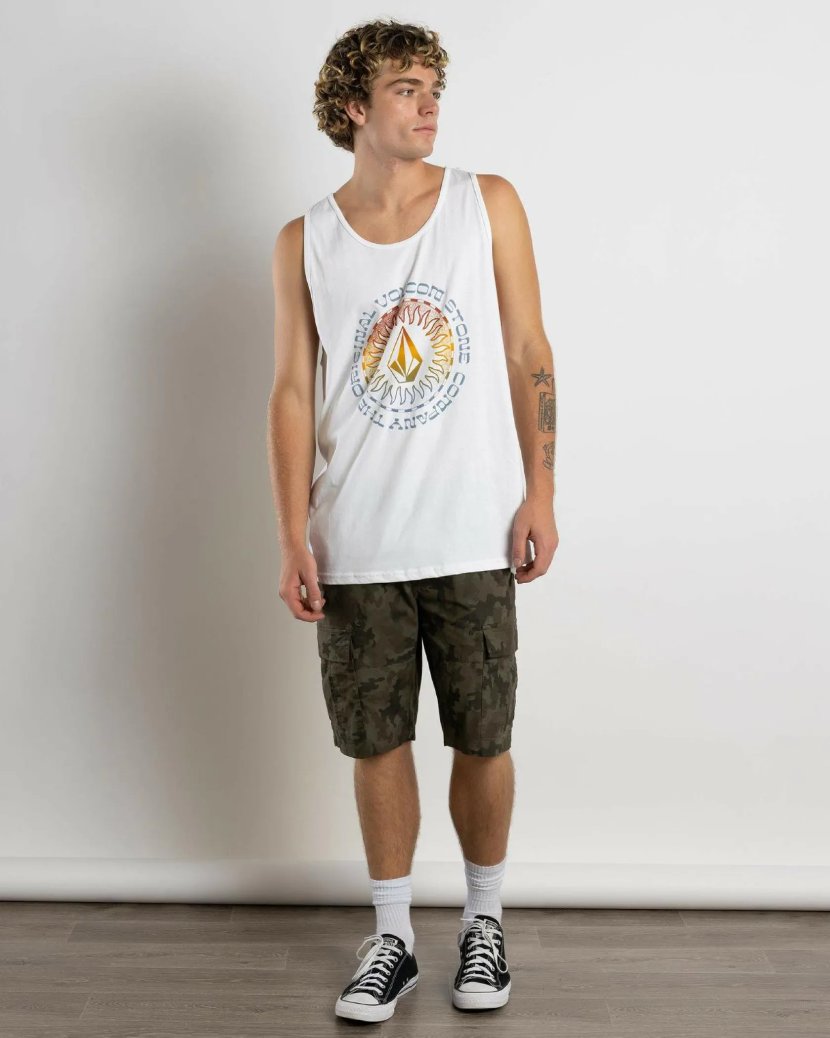 Volcom Sol'd Out Singlet White
