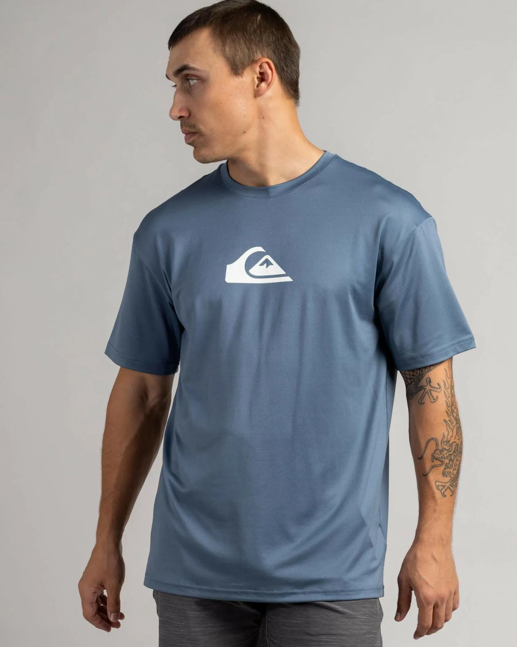 Quiksilver Solid Streak Short Sleeve Surf T-Shirt China Blue Hot