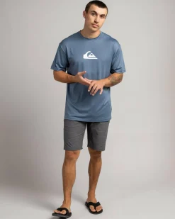 Quiksilver Solid Streak Short Sleeve Surf T-Shirt China Blue Hot
