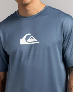 Quiksilver Solid Streak Short Sleeve Surf T-Shirt China Blue Hot