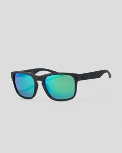 Sin Eyewear Spartan Polarised Sunglasses Matt Black/ Green