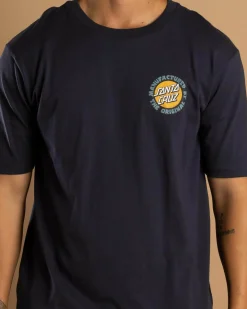 Santa Cruz Speed MFG Dot Puff T-Shirt Navy Discount