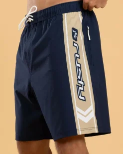 Rusty Spitfire Hybrid Waist Board Shorts Navy Blue New