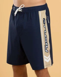 Rusty Spitfire Hybrid Waist Board Shorts Navy Blue New