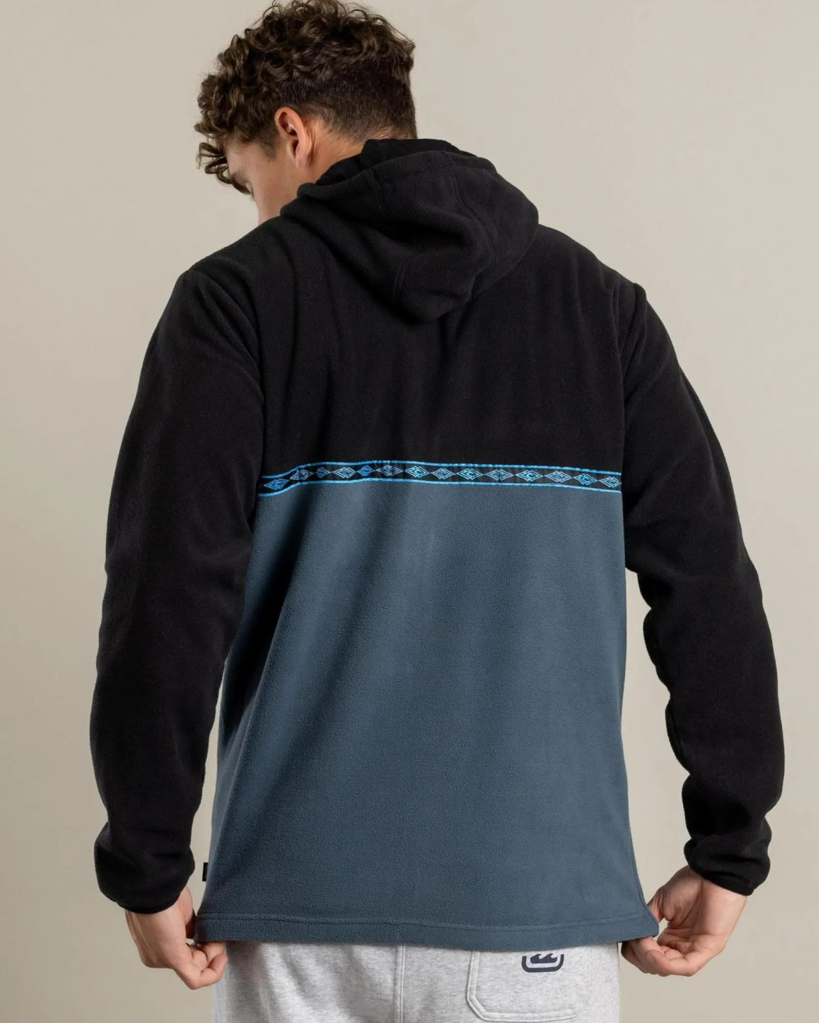 Rip Curl Split Peak Zip Thru Hooded Fleece Black/grey Outlet