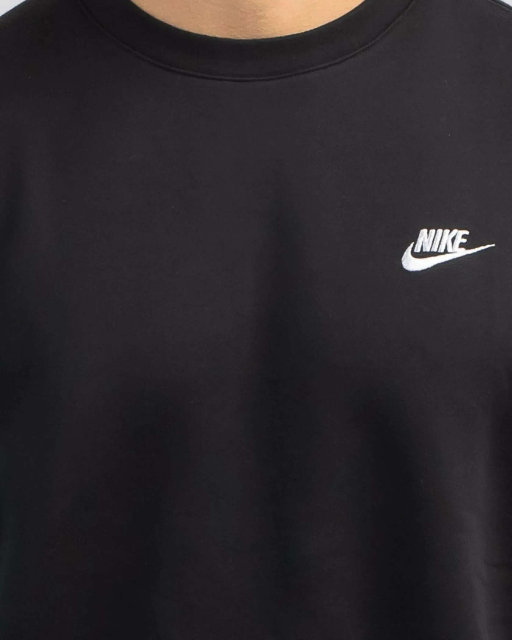 Nike Sportswear Club Crew Sweatshirt Black/white Outlet
