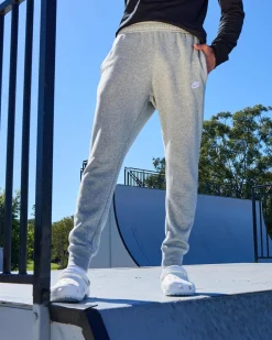 Nike Sportswear Club Fleece Track Pants Dark Grey Heather/matte Silver/white Sale