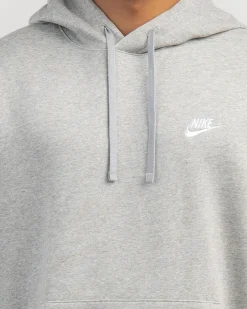 Nike Sportswear Club Hoodie Dark Grey Heather/matte Silver/white