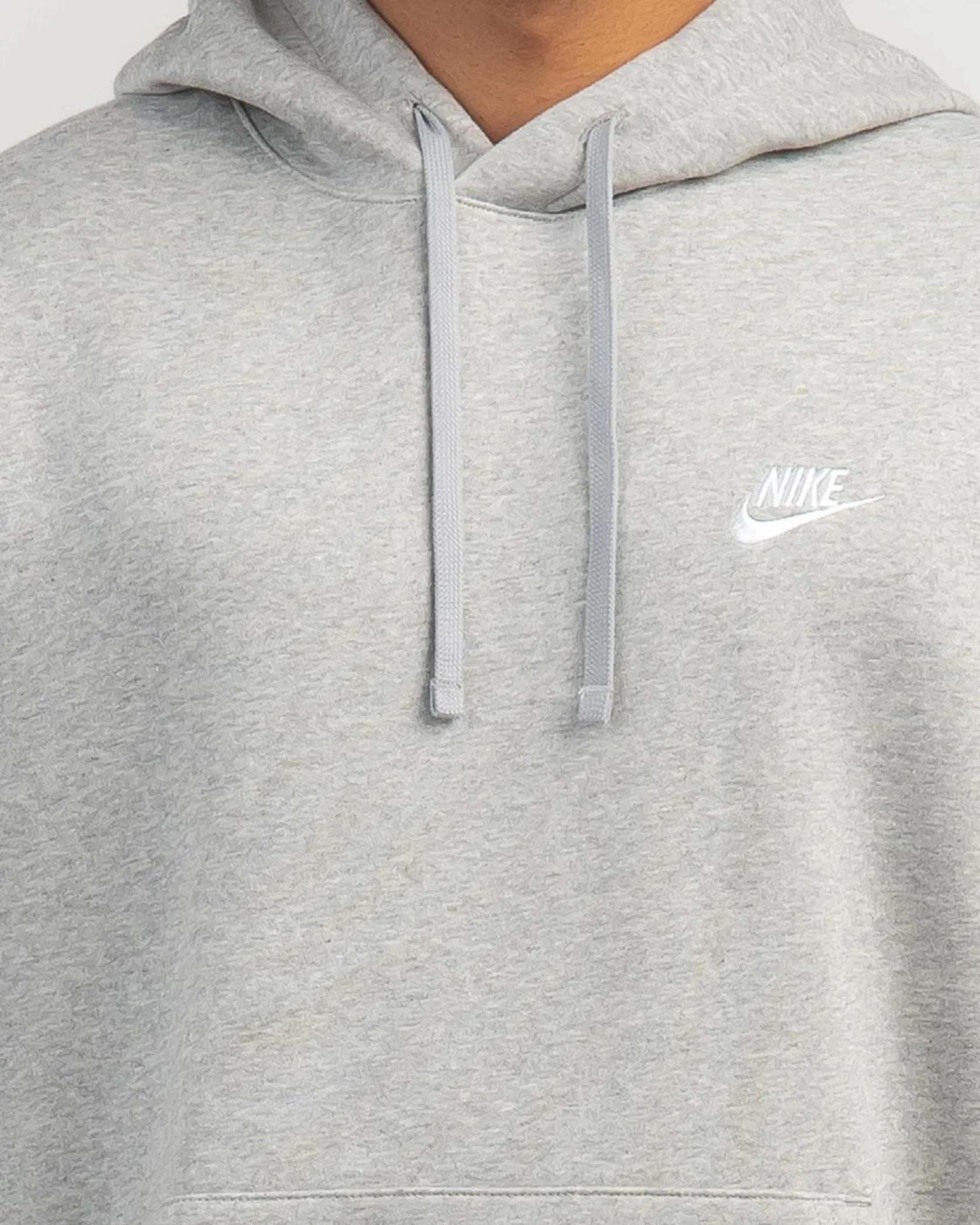 Nike Sportswear Club Hoodie Dark Grey Heather/matte Silver/white