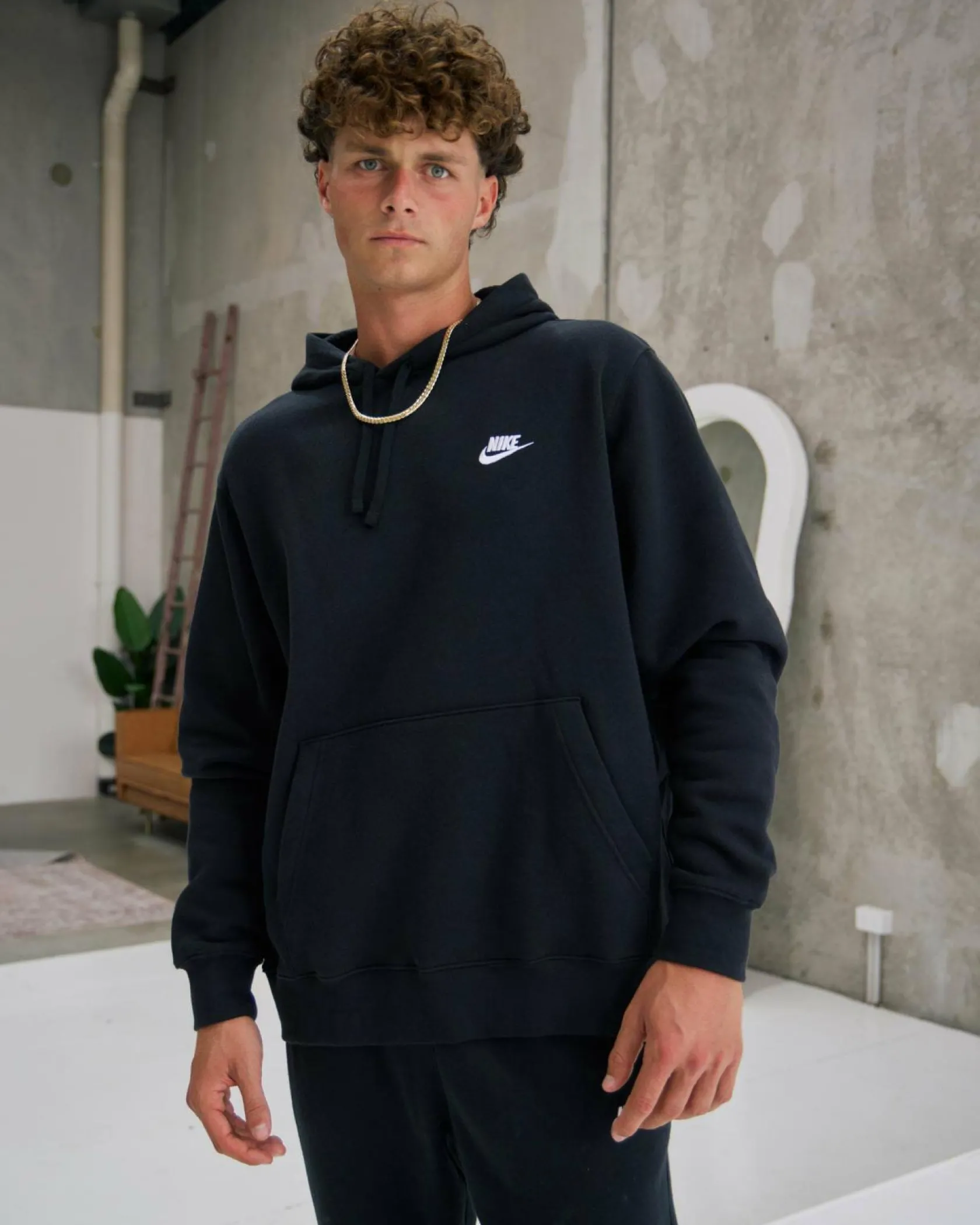 Nike Sportswear Club Hoodie Black/black/white Online