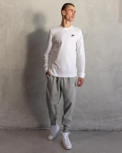 Nike Sportswear Club Long Sleeve T-Shirt White/black Outlet