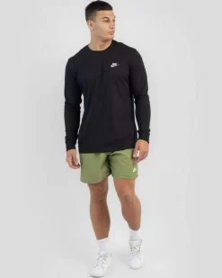 Nike Sportswear Club Long Sleeve T-Shirt Black/white Best
