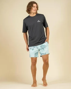 Rip Curl Stack Short Sleeve Surf T-Shirt Black Marle Outlet