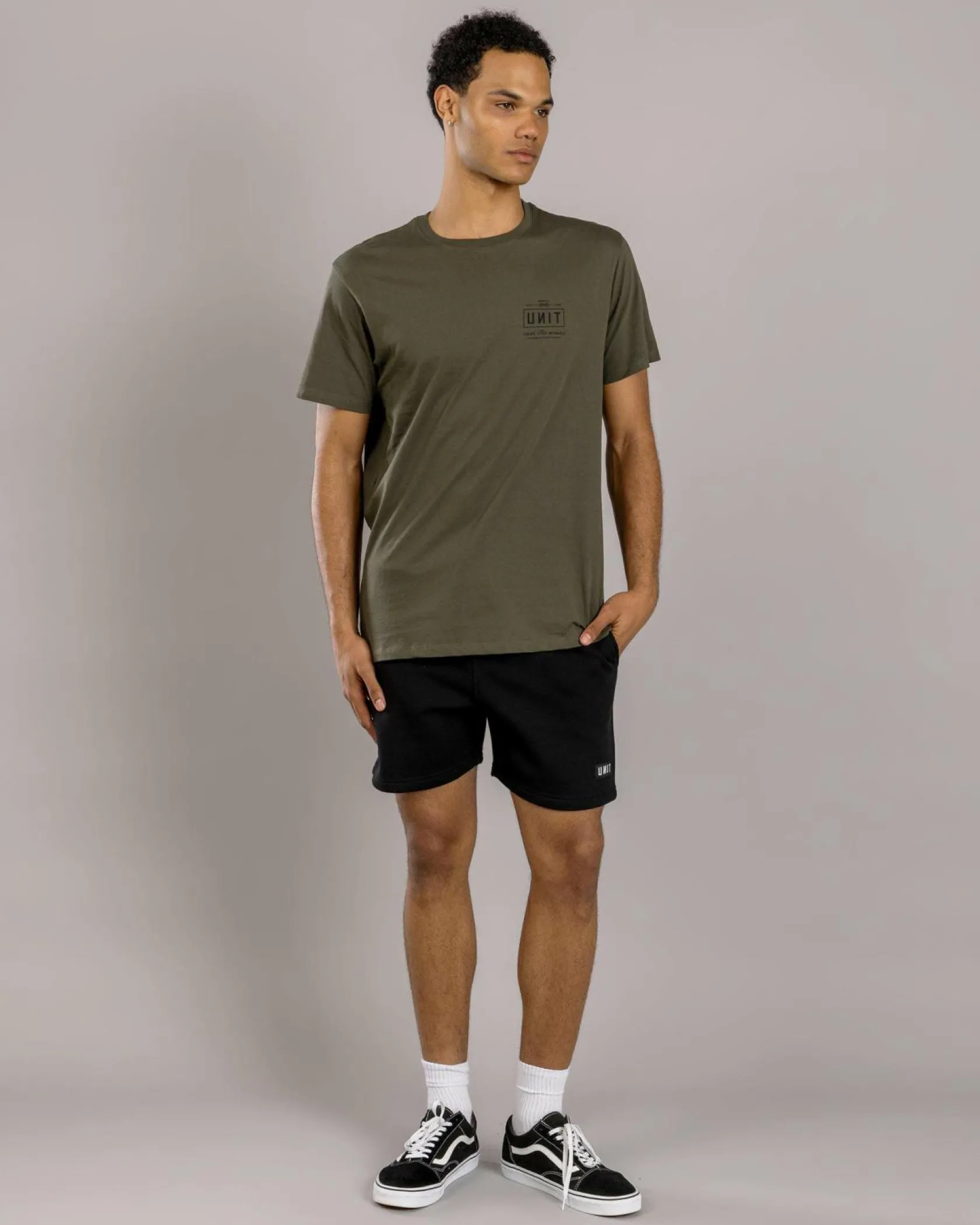 Unit Stack Track Shorts Black Discount