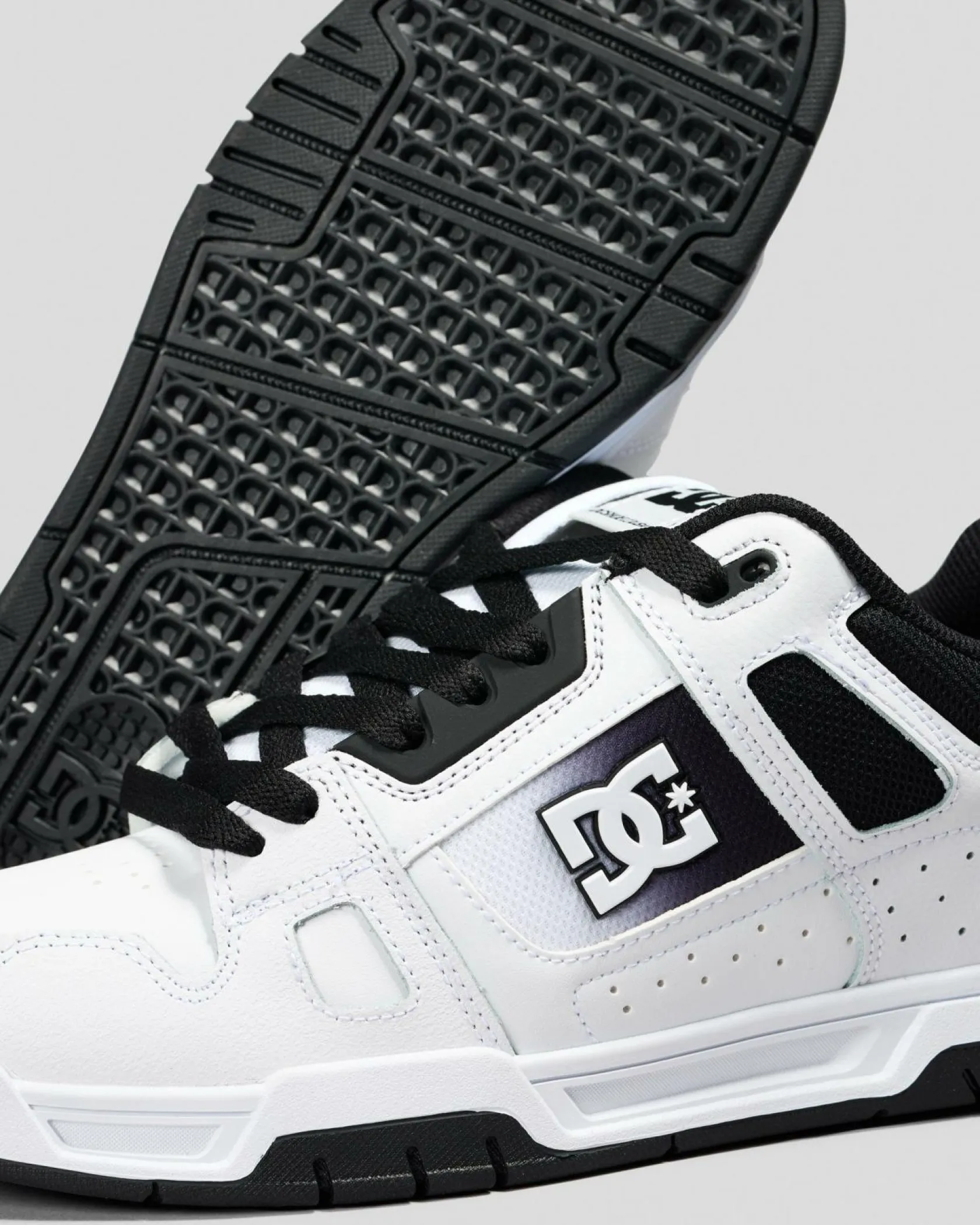 DC Shoes Stag Shoes Black/white Fade New