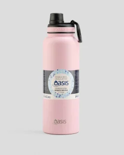 Oasis Stainless Steel 1.1L Challenger Drink Bottle Pink Outlet