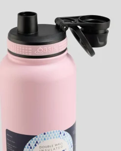 Oasis Stainless Steel 1.1L Challenger Drink Bottle Pink Outlet