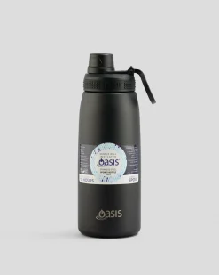 Oasis Stainless Steel 780ml Sports Drink Bottle Black Outlet