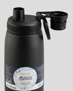 Oasis Stainless Steel 780ml Sports Drink Bottle Black Outlet