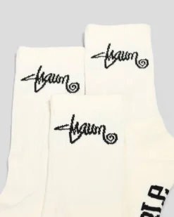 S-Double Standard Shawn Socks 3 Pack White