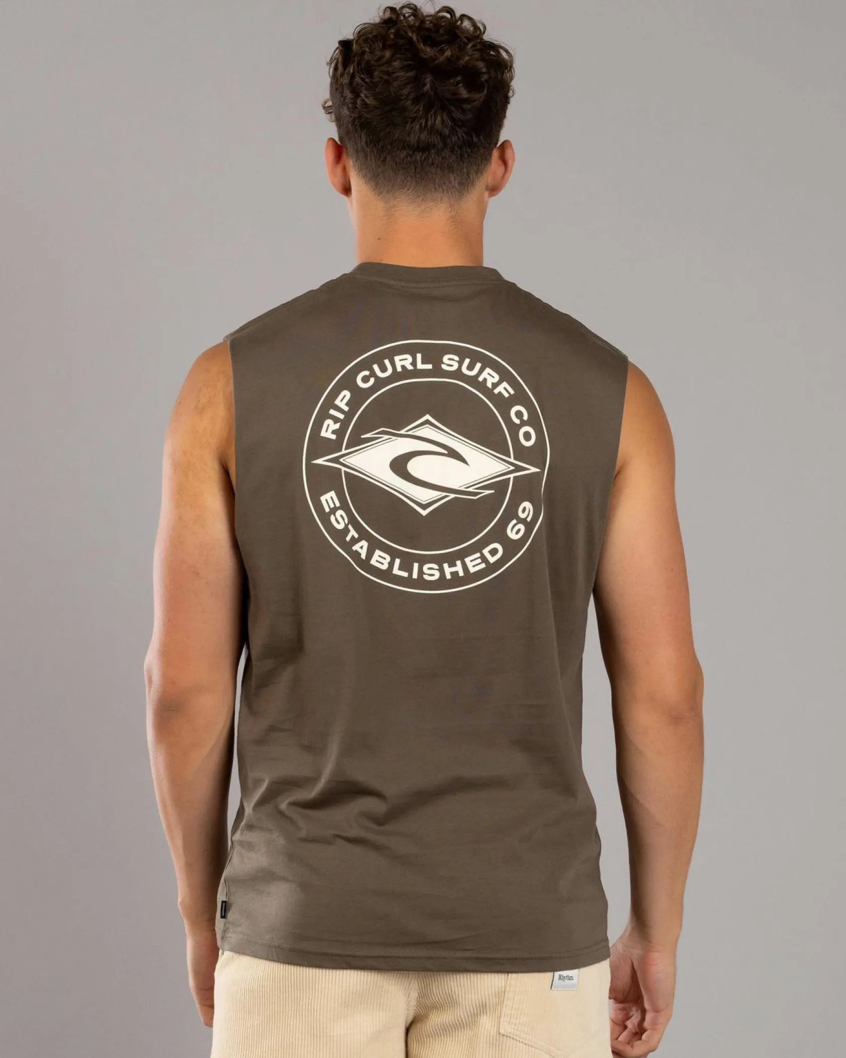 Rip Curl Staple Muscle Tank Rock New