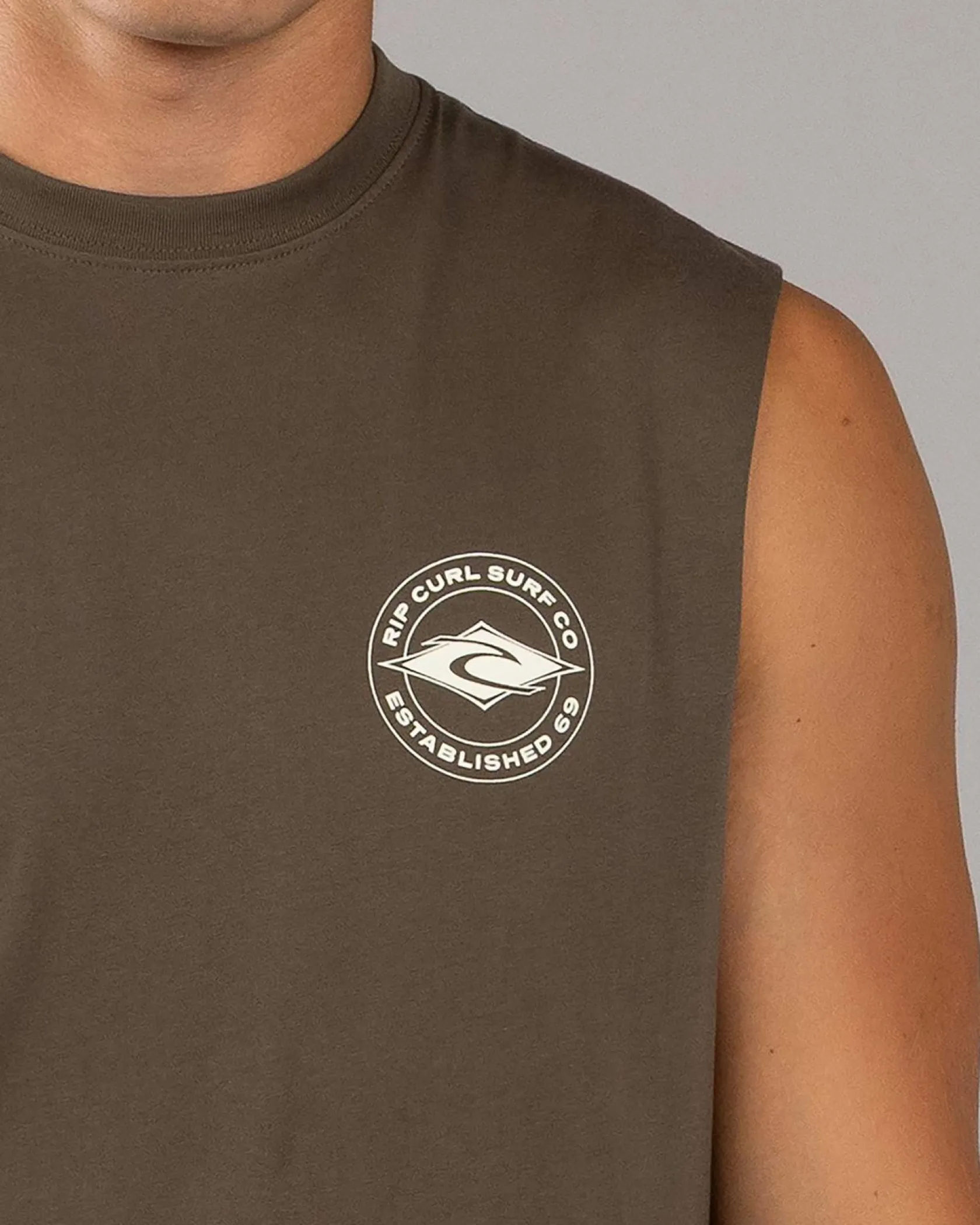 Rip Curl Staple Muscle Tank Rock New