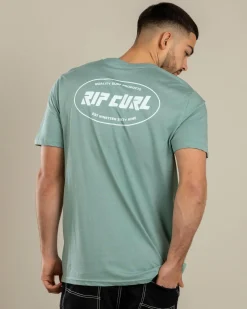 Rip Curl Staple Oval T-Shirt Blue Lagoon