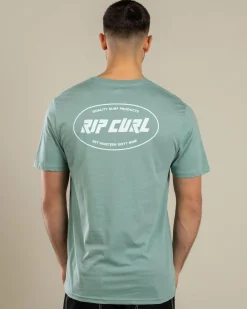 Rip Curl Staple Oval T-Shirt Blue Lagoon
