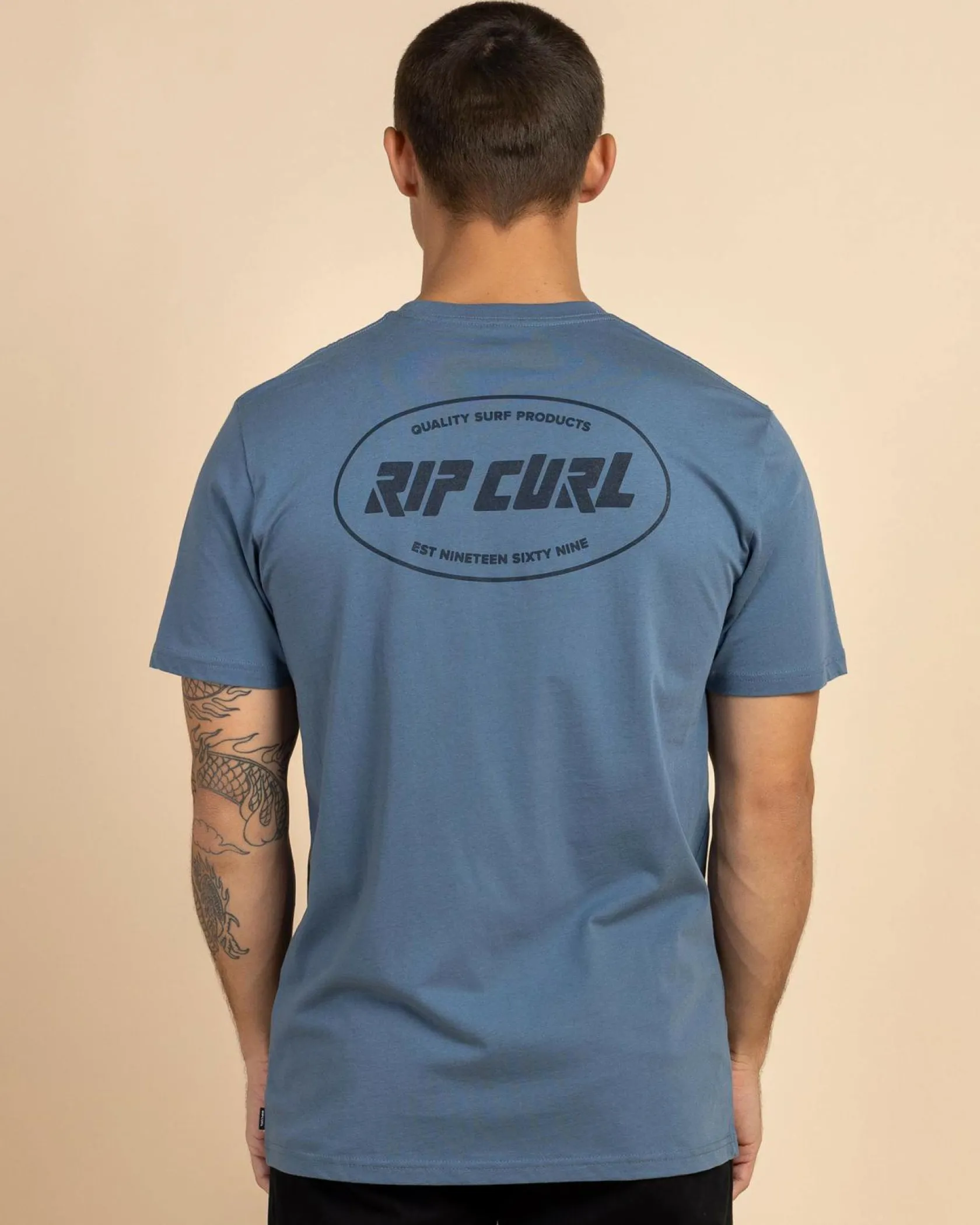 Rip Curl Staple Oval T-Shirt Bluefin Hot