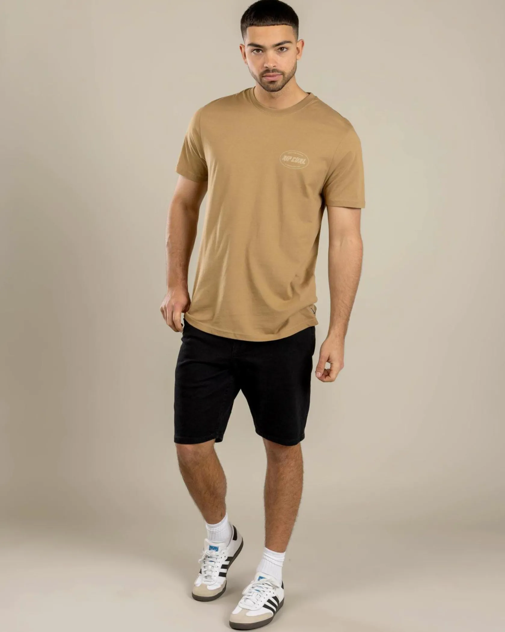 Rip Curl Staple Oval T-Shirt Dark Khaki