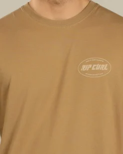 Rip Curl Staple Oval T-Shirt Dark Khaki