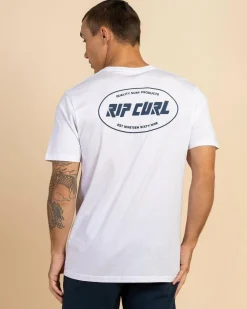 Rip Curl Staple Oval T-Shirt White Clearance