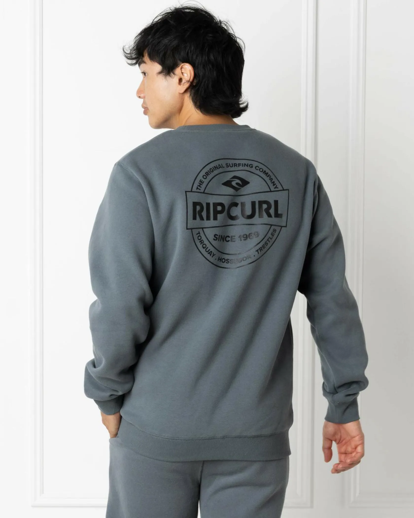Rip Curl Stapler Crew Sweatshirt Pine Night Outlet