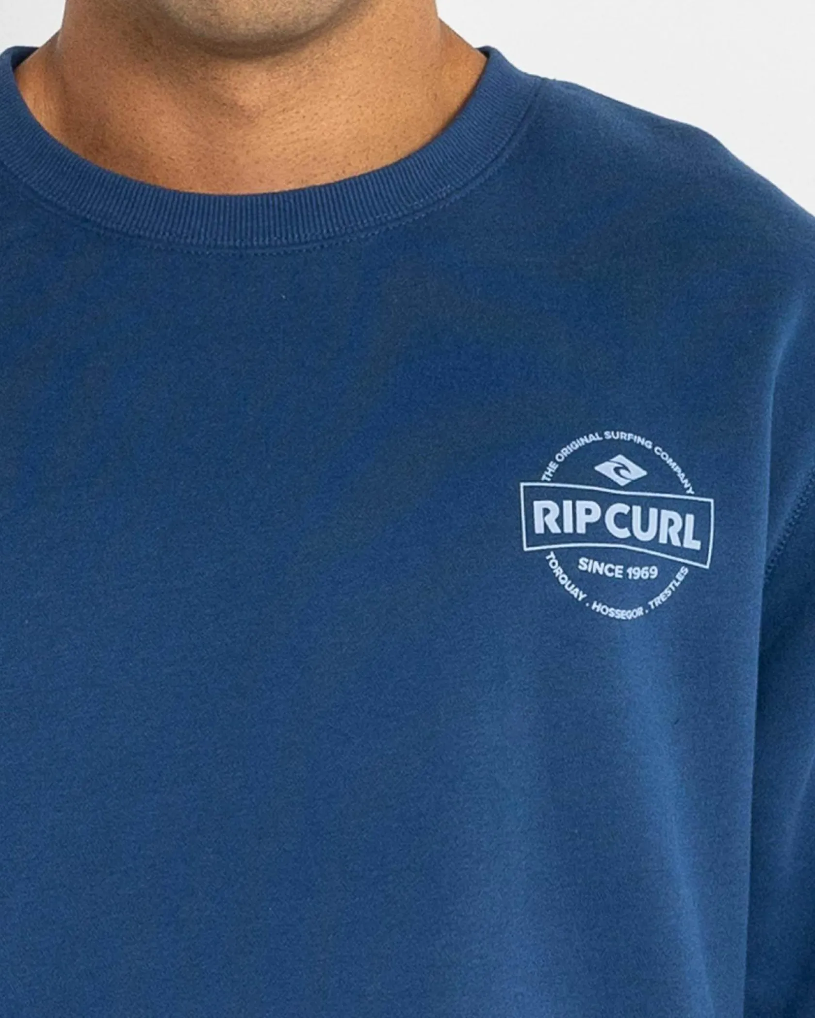 Rip Curl Stapler Crew Sweatshirt Washed Navy Discount