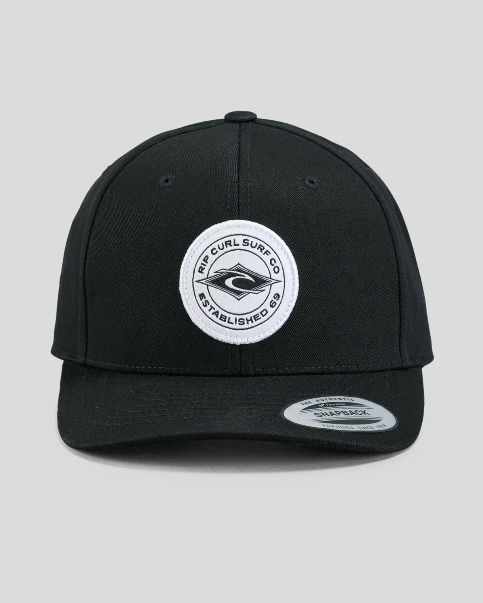 Rip Curl Stapler Snapback Cap Black New