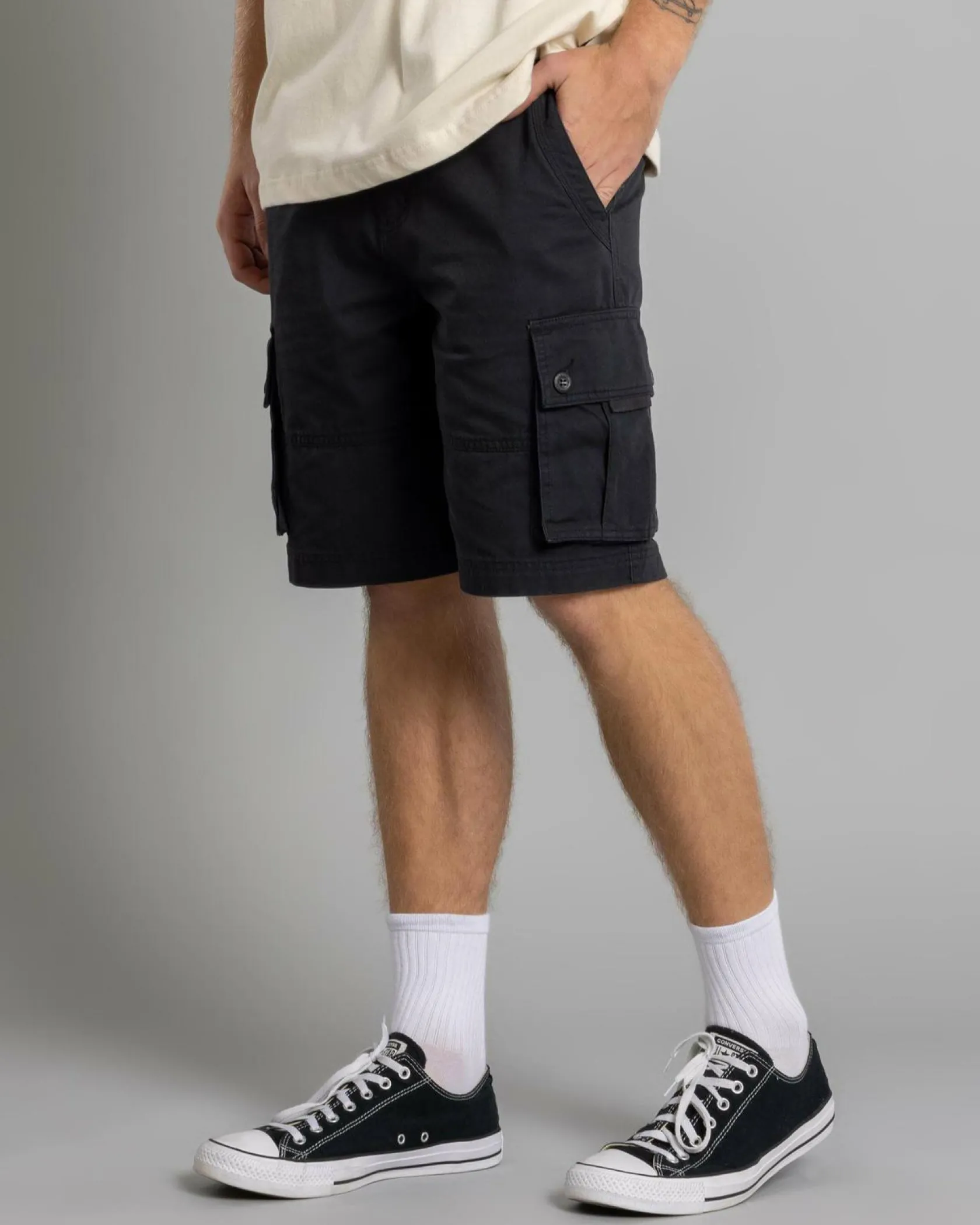 Lucid Stationed Walk Shorts Washed Asphalt Online