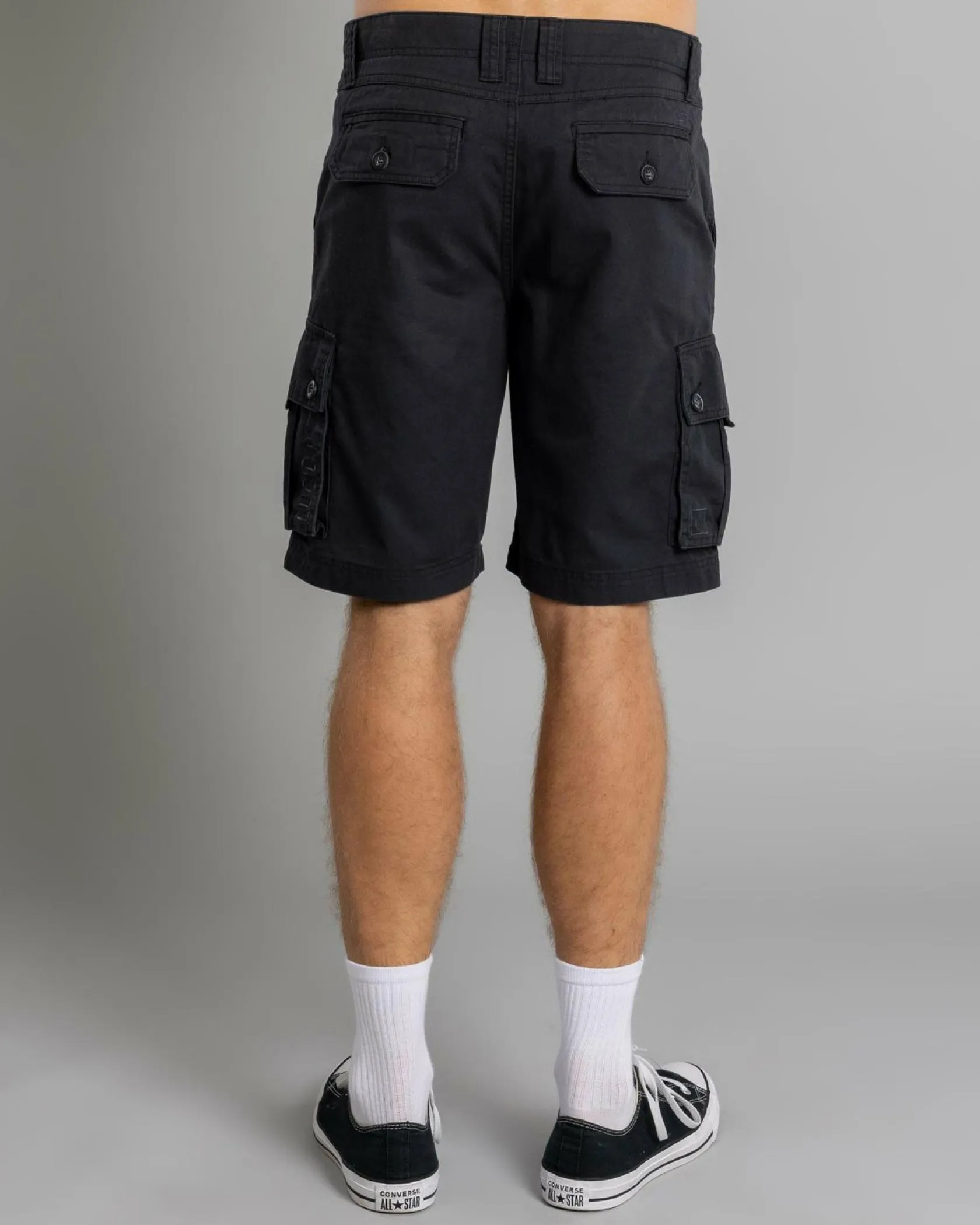 Lucid Stationed Walk Shorts Washed Asphalt Online