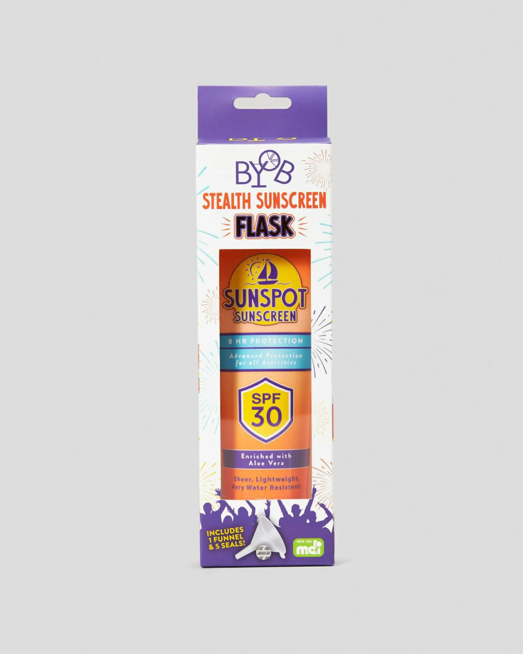 MDI Stealth Sunscreen Flask Multi New