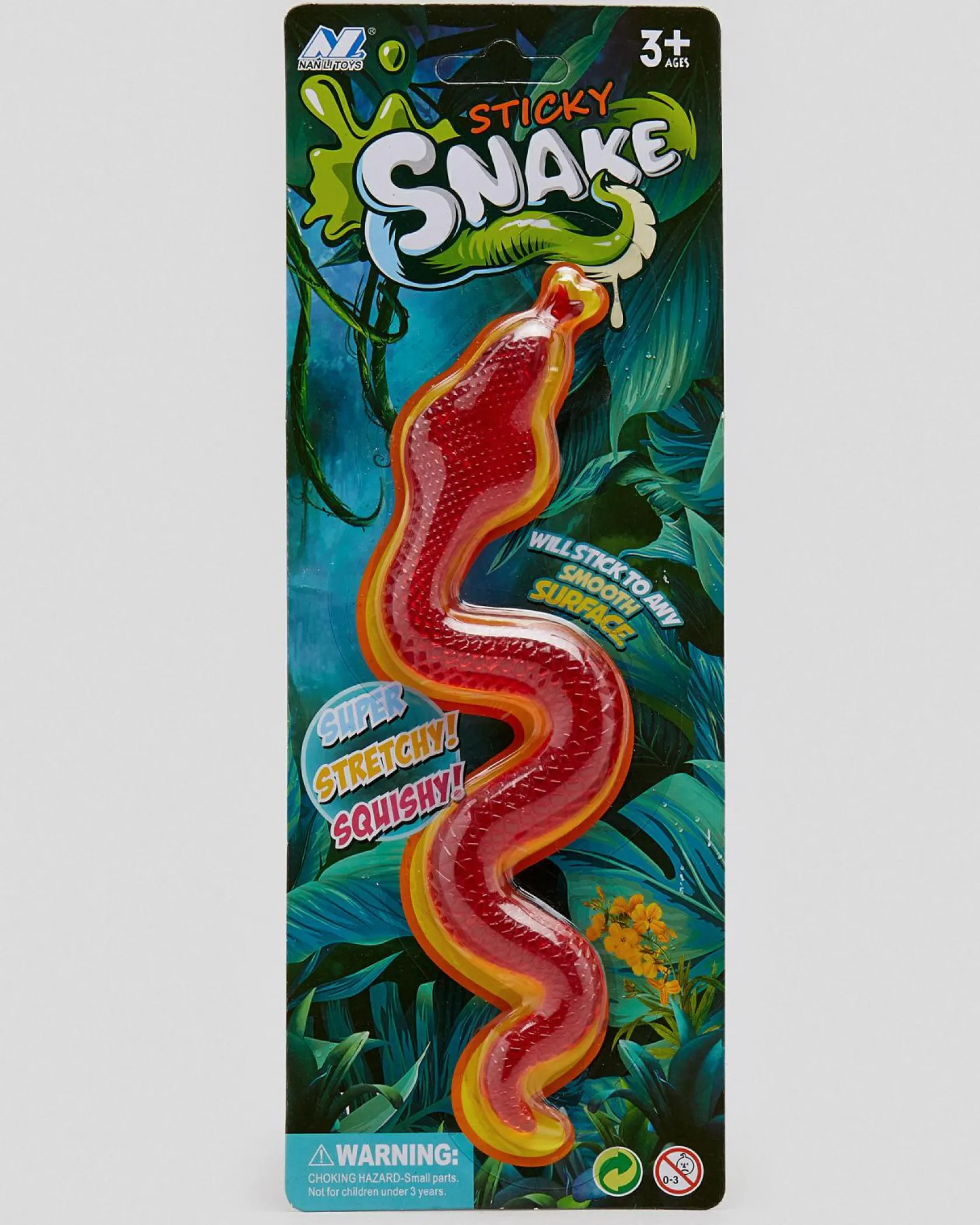 Get It Now Sticky Snake Toy Red New