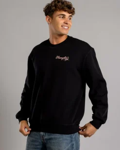 Wrangler Stinger Slouch Sweatshirt Black Outlet