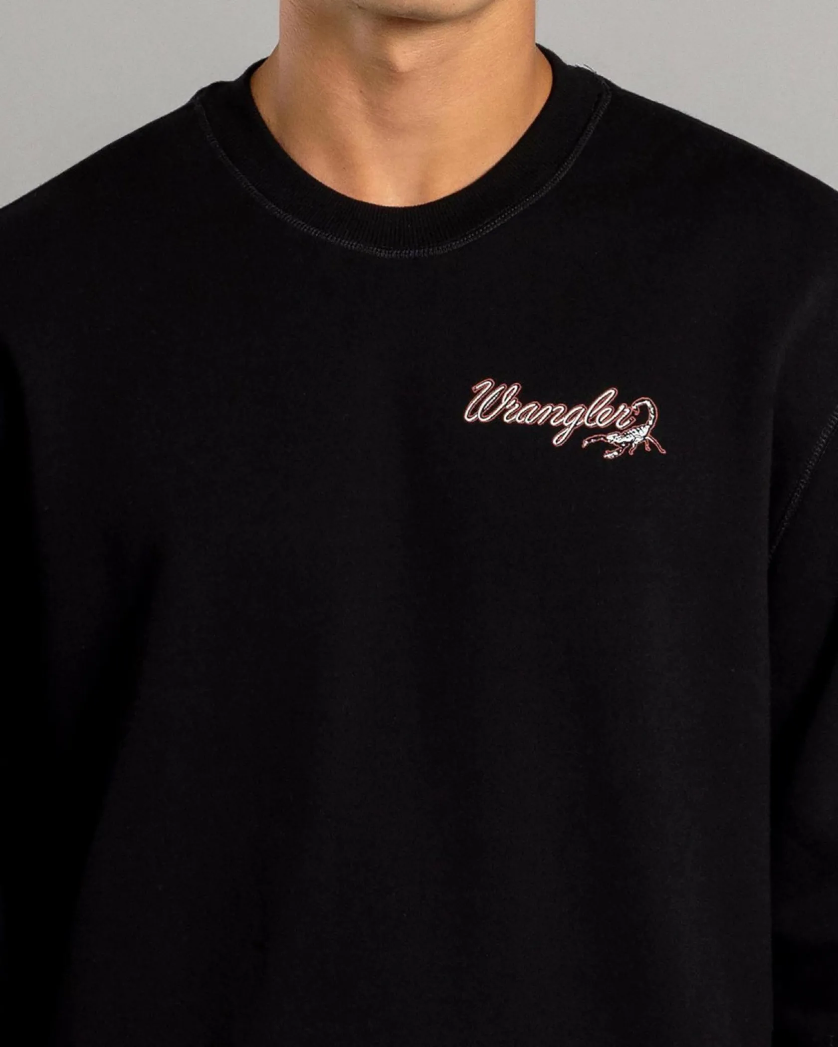 Wrangler Stinger Slouch Sweatshirt Black Outlet