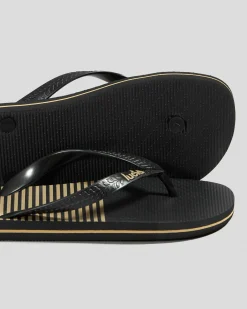 Lucid Stipple Thongs Black/tan New
