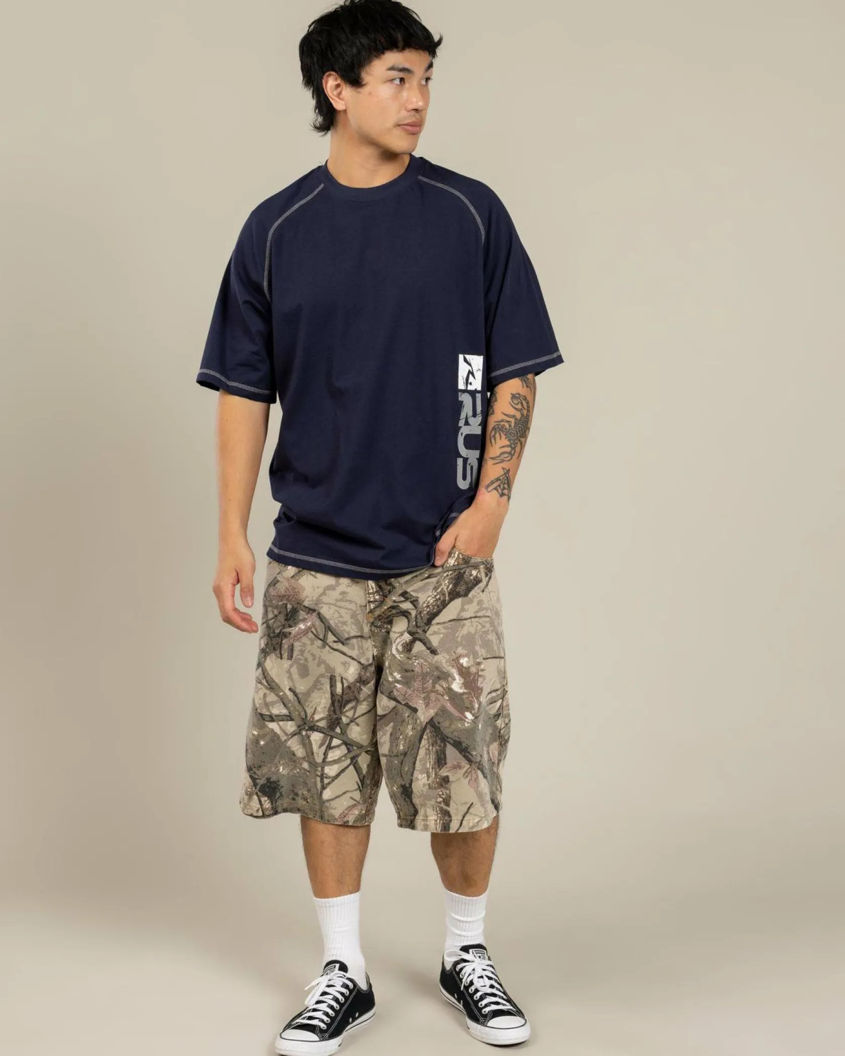 Rusty Stone Cold T-Shirt Navy Blue Sale