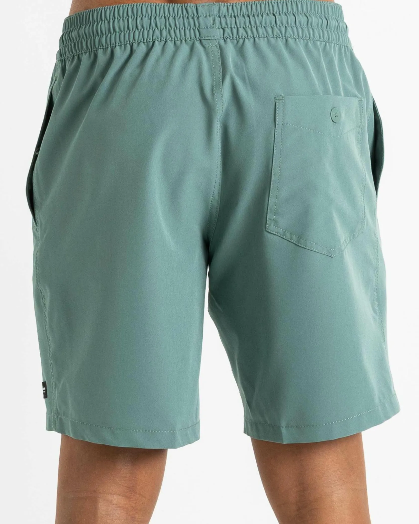 Volcom Stones Hybrid 18" Elastic Waist Shorts Dark Forest Discount