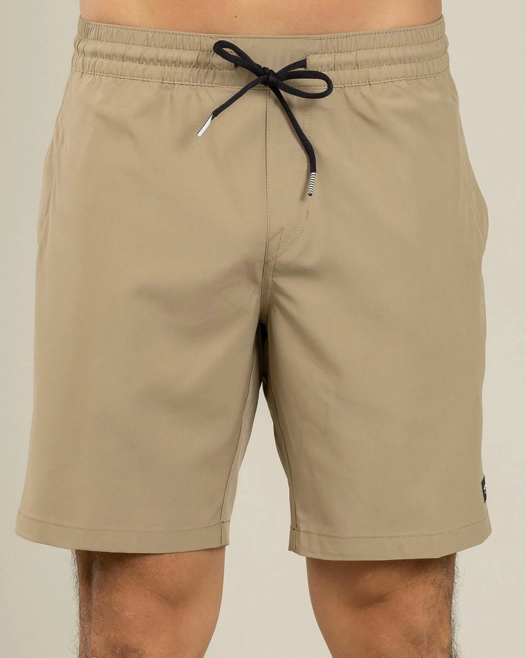 Volcom Stones Hybrid Elastic Waist Shorts Khaki Hot