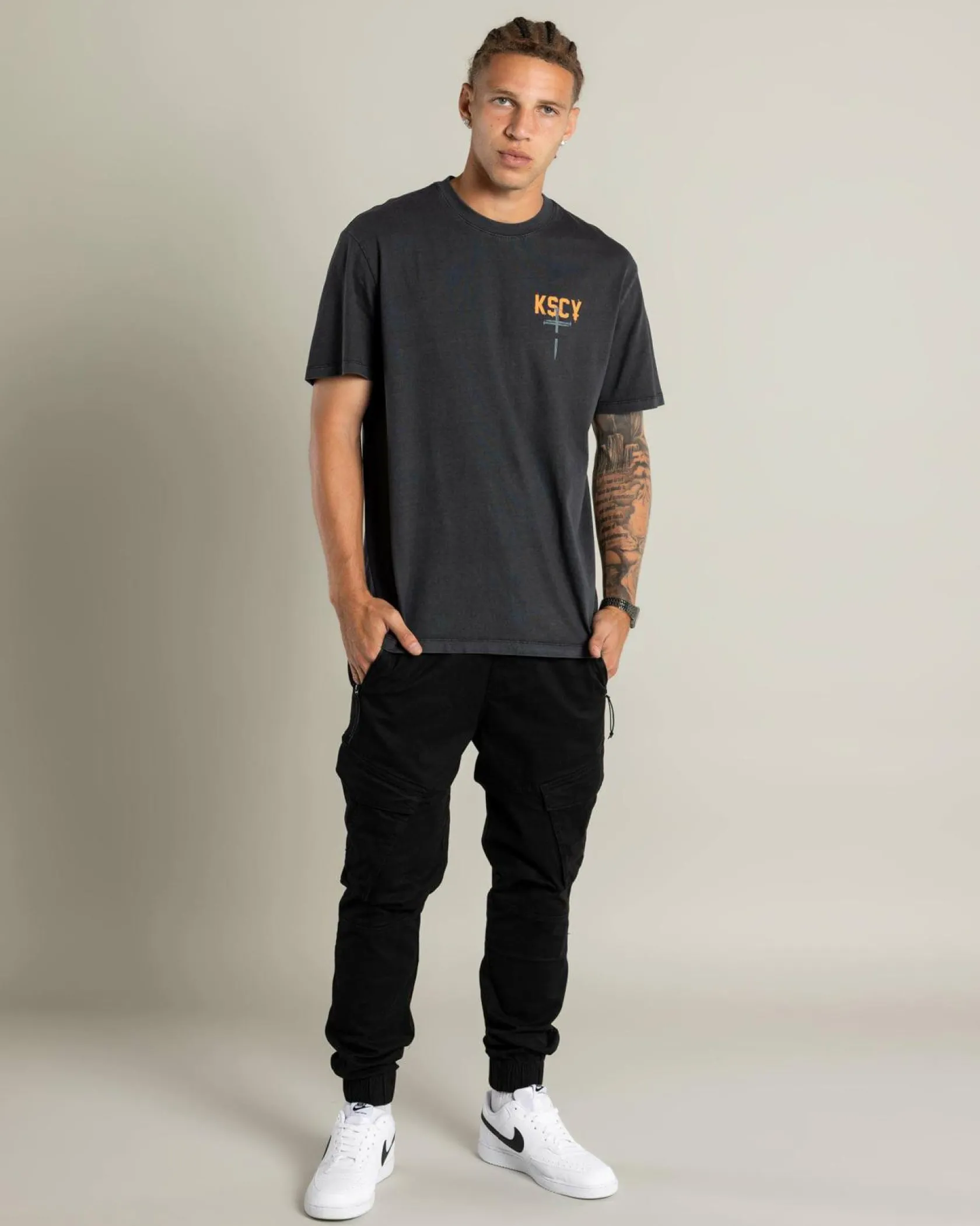 Kiss Chacey Stormed Relaxed T-Shirt Pigment Black Online