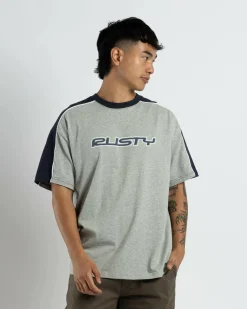 Rusty Straight Shooter T-Shirt Grey Marle Hot