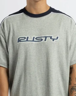 Rusty Straight Shooter T-Shirt Grey Marle Hot