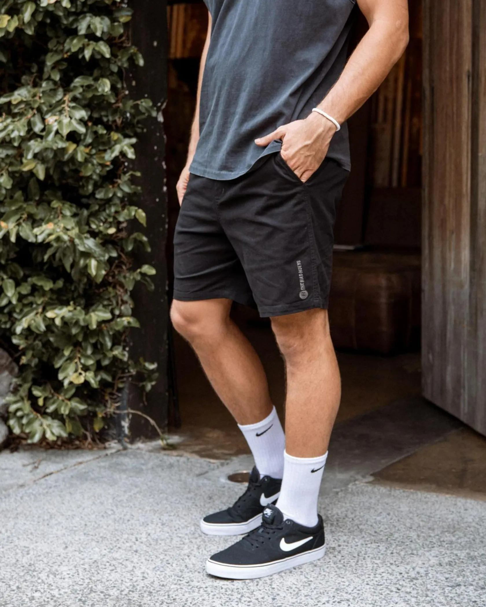 The Mad Hueys Stranded Chino Shorts Black