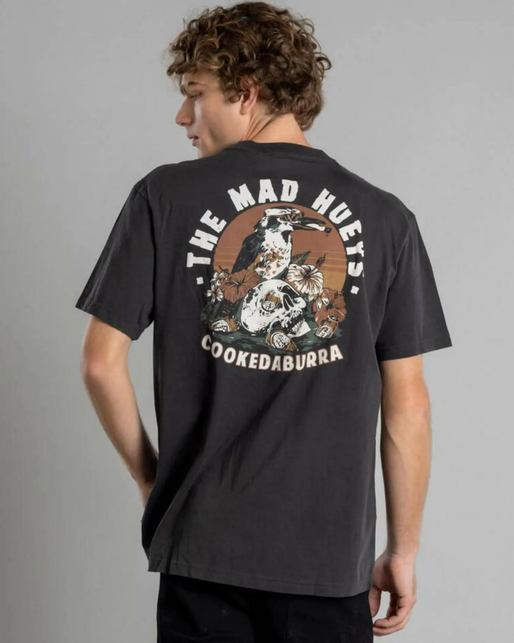 The Mad Hueys Stranded Cookedaburra T-Shirt Vintage Black Hot